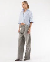 Damon Pleated Wide Leg Jean