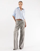 Damon Pleated Wide Leg Jean