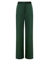 Satin Relaxed Pleated Pants