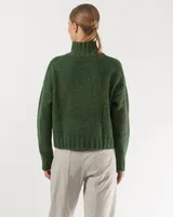 Cropped Chunky Mock Neck Sweater