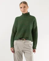 Cropped Chunky Mock Neck Sweater