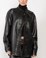 Hook & Eye Leather Shirt