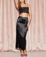 Silk And Lace Maxi Skirt