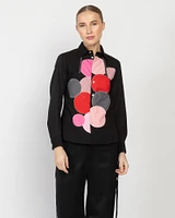 Abstract Circle Patch Shirt