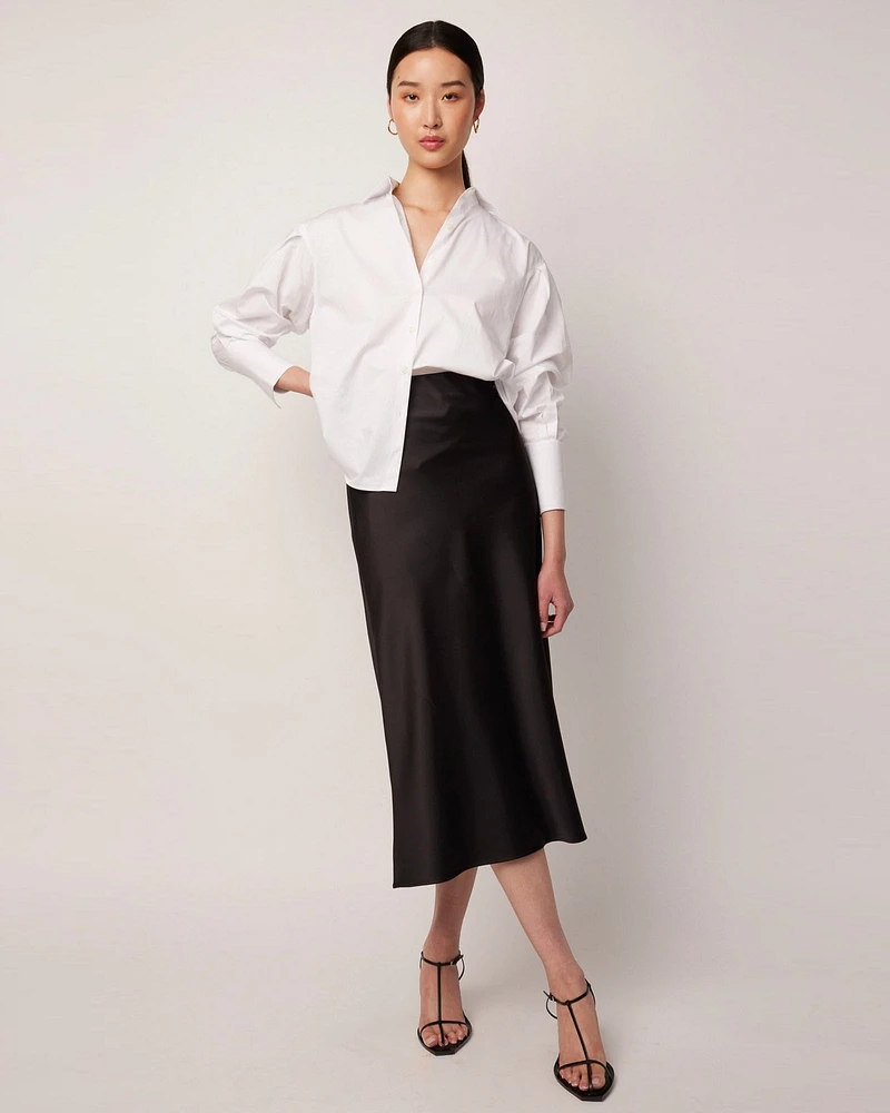 Isla Midi Satin Skirt