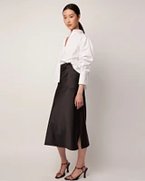 Isla Midi Satin Skirt