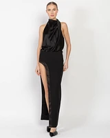 High Neck Drape Top