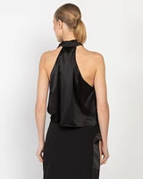 High Neck Drape Top