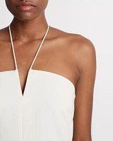 Slit Neck Halter Top