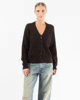 Ribbed Button Cardigan