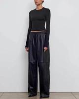 Leather Track Pants