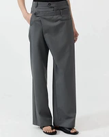 Deconstructed Waist Pants