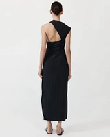 Asymmetrical Tuck Dress