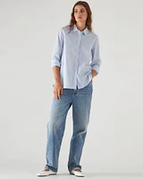 Cotton Stretch Striped Shirt