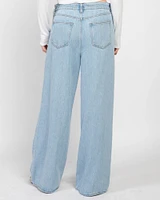 Drawstring Wide Leg Jeans