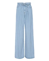 Drawstring Wide Leg Jeans