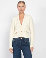 Double Pocket Crop Cardigan