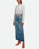 Y Belt Denim Skirt