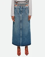 Y Belt Denim Skirt