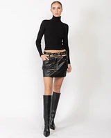 Y Belt Mini Skirt