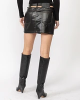 Y Belt Mini Skirt