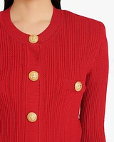 Short Button Knit Cardigan