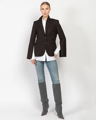 Boyfriend Blazer With Zipper