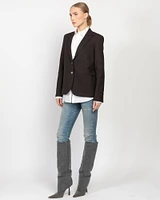 Boyfriend Blazer With Zipper