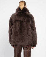 Shearling With Leather Coat