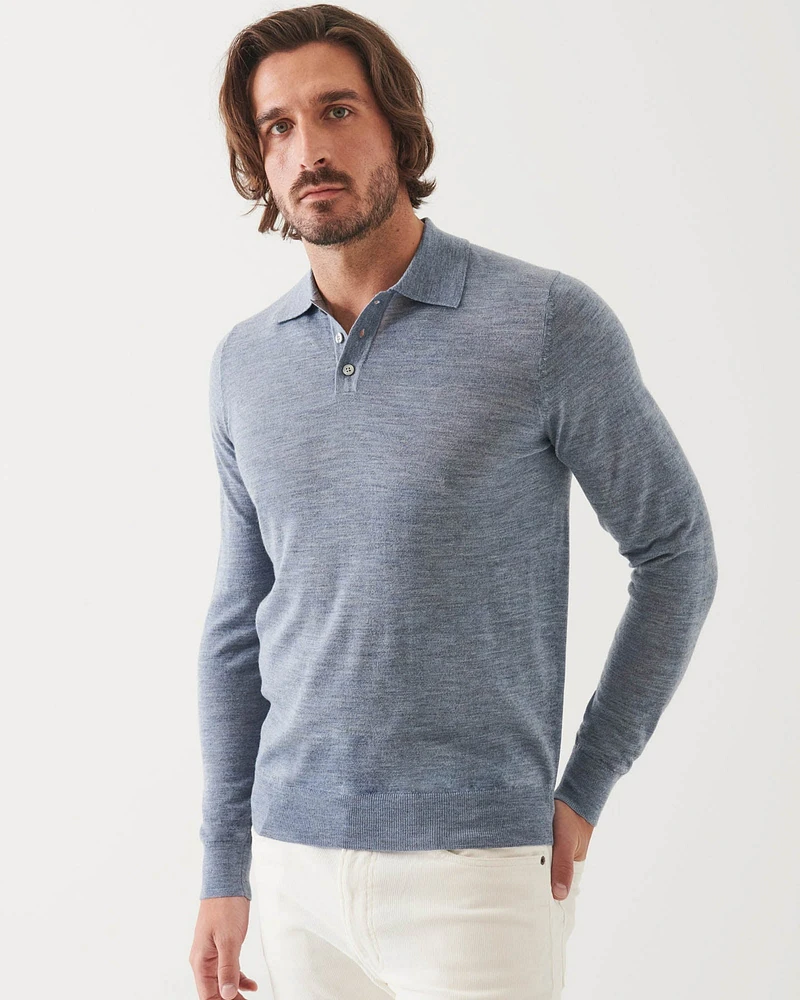 3 Button Polo Sweater