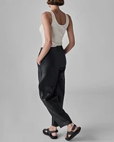 Lambskin Curve Seam Pants