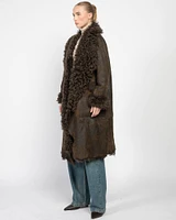 Reversible Oversized Shearling Coat