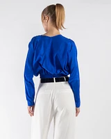 Habotai V-Neck Blouse