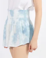 Tie-Dye Elastic Mini Skirt