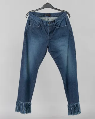 Crop Fringe Jeans