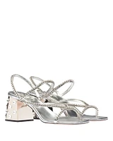 Metallic Strap Sandals