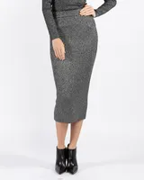 Rib-Knit Fitted Skirt