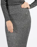 Rib-Knit Fitted Skirt