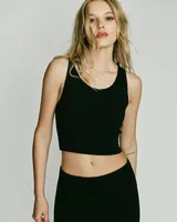 Cropped Scoop Tank Top