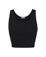 Cropped Scoop Tank Top