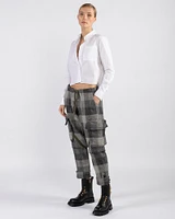 Graphite Check Cargo Pants