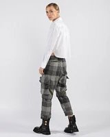 Graphite Check Cargo Pants