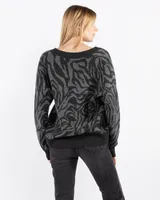 Animal V-Neck Sweater