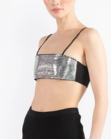 Crystal Embellished Crop Top