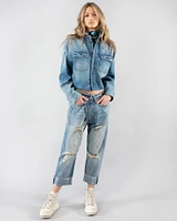 Cropped Denim Shirt