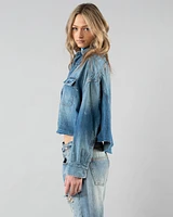 Cropped Denim Shirt