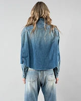 Cropped Denim Shirt