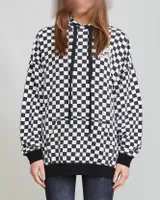 Oversized Check Hoodie