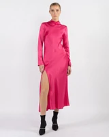 Satin Neck Dress