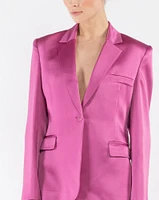 Satin Shoulder Blazer